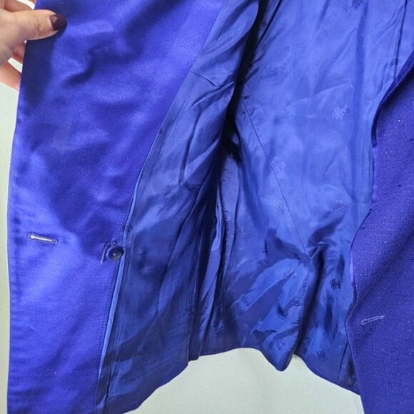 VTG ESCADA Couture Purple Hourglass Blazer Sz 8 Party Event Vintage - Picture 12 of 12